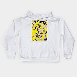 Autumn Leaves in Bright Yellow Kids Hoodie